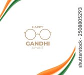 Happy Gandhi Jayanti Indian National Father Born Day. Gandhi Jayanti Social Media Post Design.