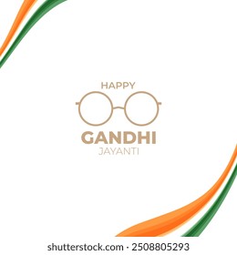 Feliz Día del Nacimiento del Padre Indio Gandhi Jayanti. Gandhi Jayanti Social Media Post Design.