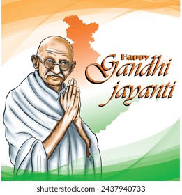Happy gandhi jayanti social media poster