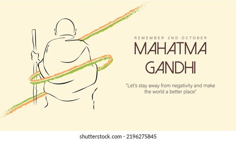 Happy Gandhi Jayanti Vector Illustration. Mohandas Karam Chandra Gandhi Birthday.