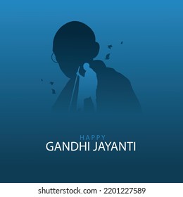 diseño gráfico de vector Gandhi Jayanti feliz