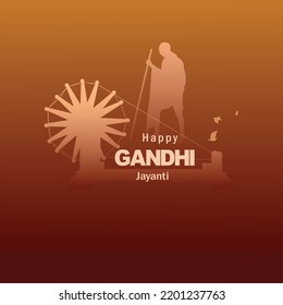 happy Gandhi Jayanti vector illustration design