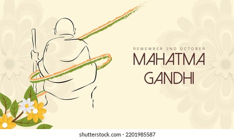 Happy Gandhi Jayanti Vector Illustration. Mohandas Karam Chandra Gandhi Birthday.