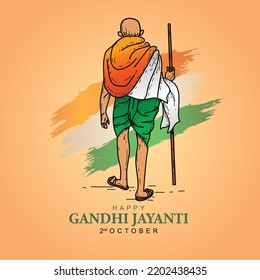 happy gandhi  jayanti vector illustration