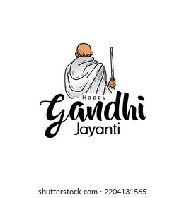 happy gandhi jayanti vector illustration