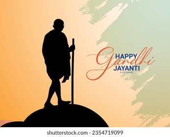 Gráfica gandhi jayanti vectorial