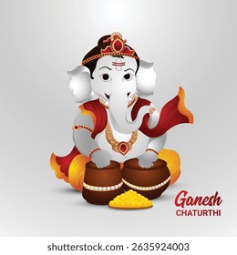 Happy ganesh chaturthi background design