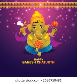 Happy ganesh chaturthi background design