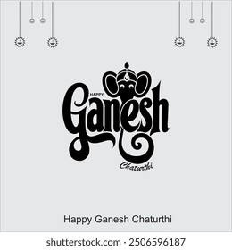 Happy Ganesh Chaturthi, Ganesh-Banner, umweltfreundliches Design, umweltfreundlicher Ganesha, Ganesh-Festival