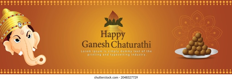 Happy ganesh chaturthi celebration background