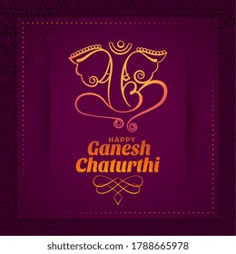 happy ganesh chaturthi creative festival card design