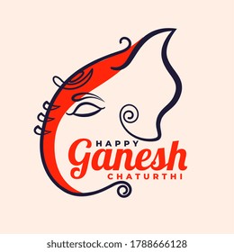 happy ganesh chaturthi creative festival background design