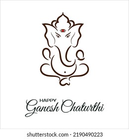 Happy Ganesh Chaturthi Creative Vector of Lord Shri Ganesh for Using Festivals and Decorative, Cards, Backgrounds