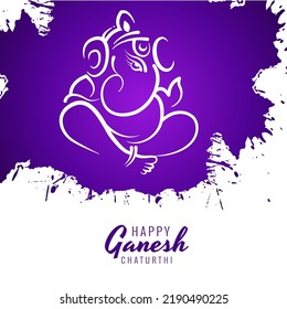 Happy Ganesh Chaturthi Creative Vector of Lord Shri Ganesh for Using Festivals and Decorative, Cards, Backgrounds