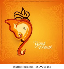 Happy Ganesh Chaturthi cultural Indian festival beautiful background vector