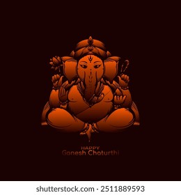 Happy Ganesh Chaturthi cultural Indian festival celebration background vector