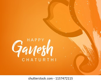 Happy Ganesh Chaturthi design, Vector Illustration.