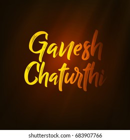 Happy Ganesh Chaturthi design, Vector Illustration.