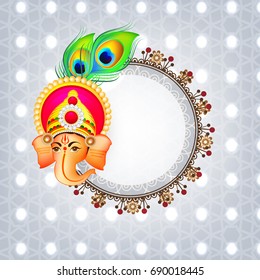 Happy Ganesh Chaturthi design, Vector Illustration.