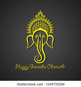 happy ganesh chaturthi festival background vector