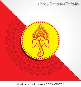 happy ganesh chaturthi festival background vector
