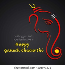 happy ganesh chaturthi  festival background vector
