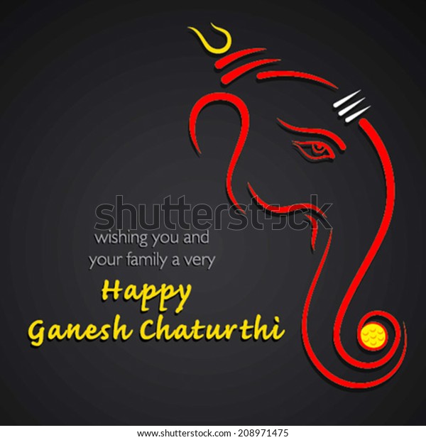 Download Free Happy Ganesh Chaturthi Festival Background Vector Stock Vector Royalty Free 208971475 PSD Mockup Template