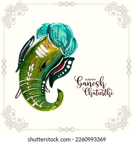 Happy Ganesh Chaturthi festival beautiful background design vector