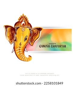 Happy Ganesh Chaturthi festival celebration stylish background vector