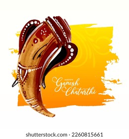 Happy Ganesh Chaturthi festival elegant stylish background design vector