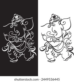 Happy Ganesh Chaturthi Festival greeting with lord Ganesha illustration