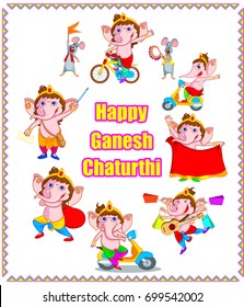 Happy Ganesh Chaturthi festival of India 