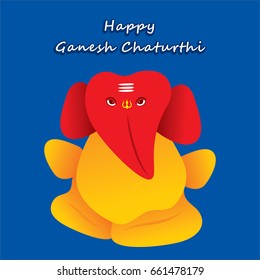 happy ganesh chaturthi festival poster design