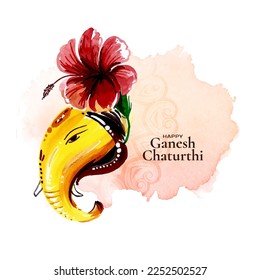 Happy Ganesh Chaturthi festival religious background design vector