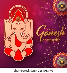 Happy Ganesh Chaturthi greetings festival vector illustration design.
