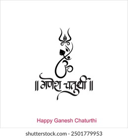 happy Ganesh Chaturthi greetings. vector illustration design