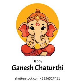Happy Ganesh Chaturthi Indian Hindu Festival Vector Celebration
