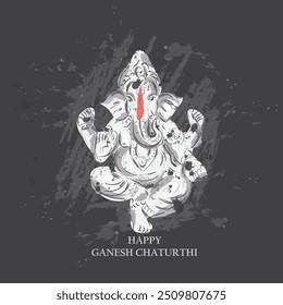 Happy Ganesh Chaturthi. Lord Ganesha vector illustration.  