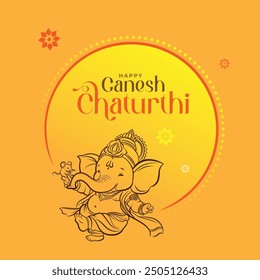 Happy Ganesh Chaturthi Post Background Template Design