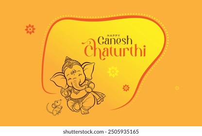 Happy Ganesh Chaturthi Post Background Template Design