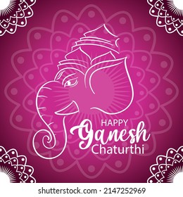 Happy Ganesh Chaturthi Poster illustration