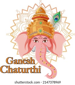 Happy Ganesh Chaturthi Poster illustration