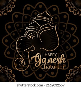 Happy Ganesh Chaturthi Poster illustration