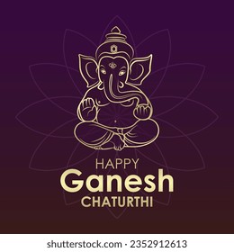 Happy Ganesh Chaturthi premium vector illustration