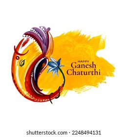 Happy Ganesh Chaturthi religious festival background design vector