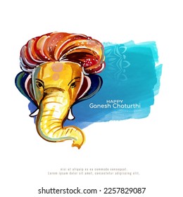 Happy Ganesh Chaturthi religious festival mythology background vector