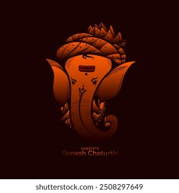 Happy Ganesh Chaturthi religious Indian festival beautiful background vector