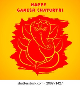happy ganesh chaturthi sketch greeting card design background vector