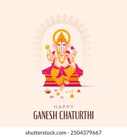 Feliz Ganesh Chaturthi Redes Sociales Post Plantilla, Anuncio de Web, Tarjetas de Felicitación, Impresión, Camisetas, Pósters y Anuncios