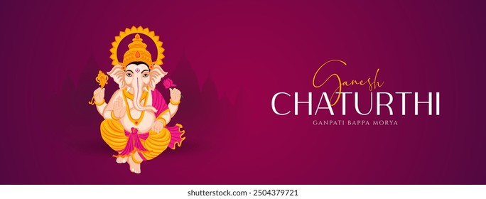 Happy Ganesh Chaturthi Social Media Post Template, Web Banner, Greeting Cards,Print,T-Shirts,Posters and Banners